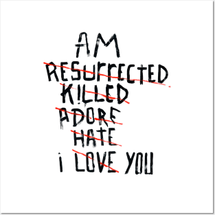 I AM YOU Poetry Spoken Word Hand Painted Lettering Typography | i love you redacted Posters and Art